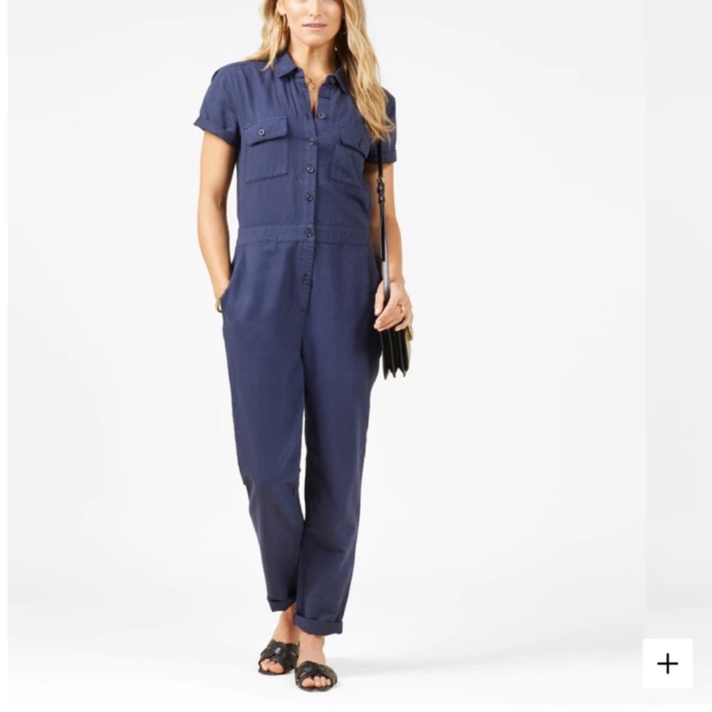 NWT Outerknown S.E.A Suit Jumpsuit Coverall Women’s XS S M Lapis Navy Blue